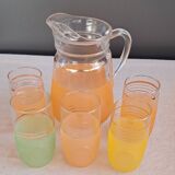 Carafe and granite glasses