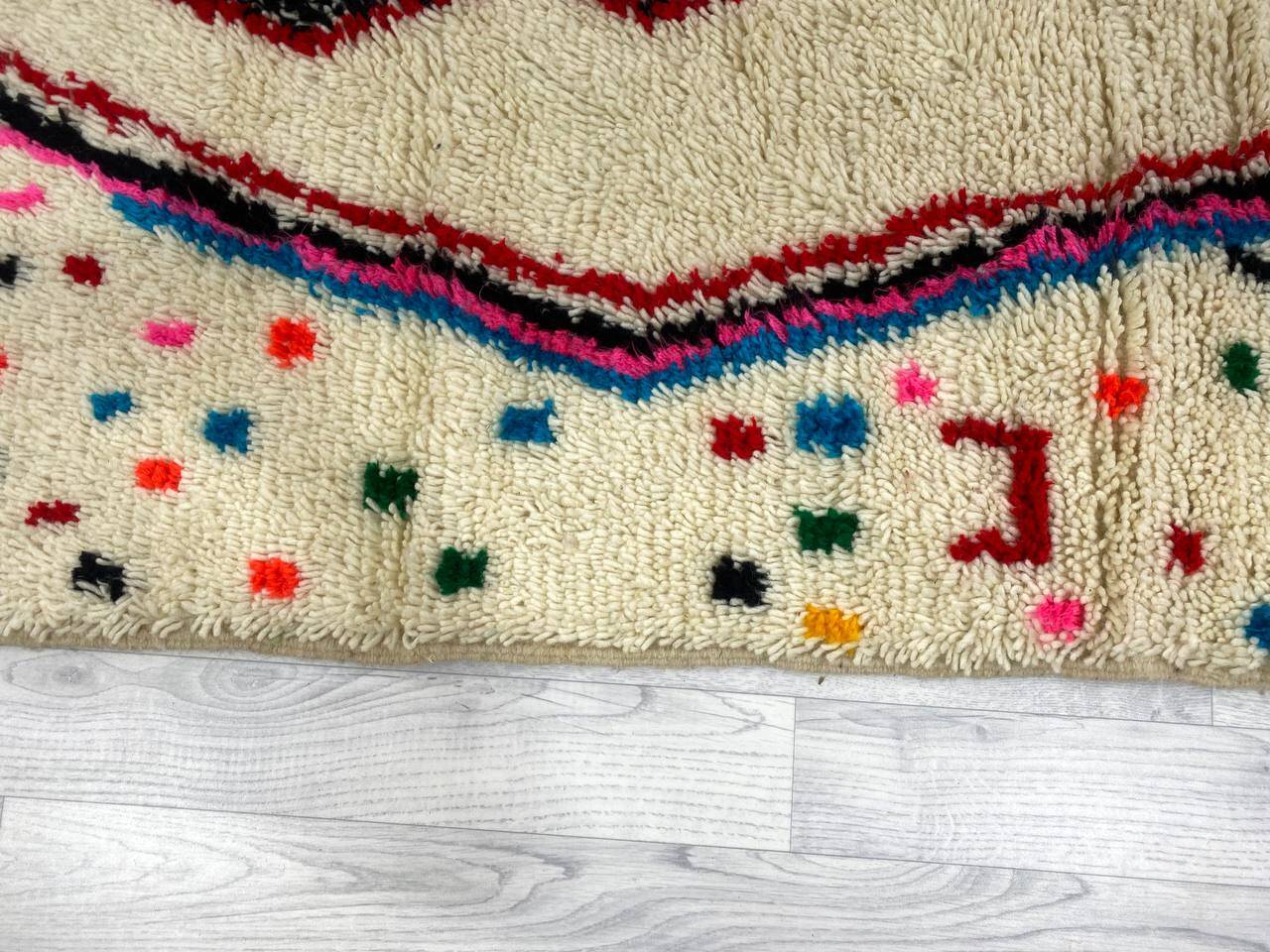 Colorful handmade wool Berber rug 320 X 180 CM