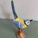 Great tit on its branch, porcelain, Hollohaza