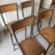 Set of 4 authentic vintage MULLCA school chairs