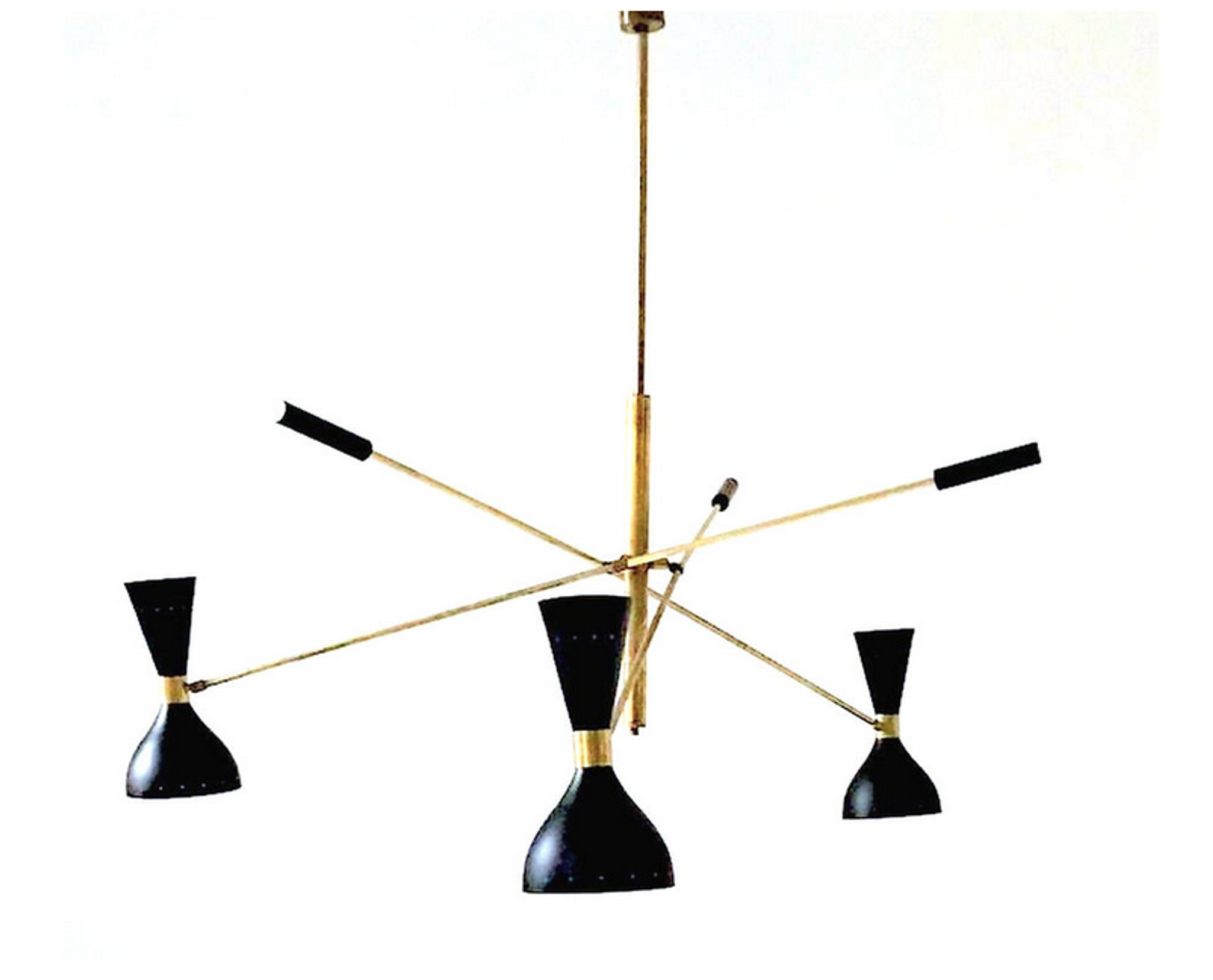 Chandelier Pendulum Moonlight 3 Arms Black