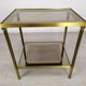 Golden brass sofa end
