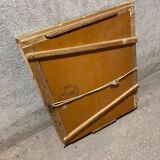 Vintage black and white wooden mirror