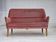 1970s, 2-seater Swedish sofa, pink furniture velour, beech wood.