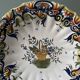 Set of 2 decorative plates in Rouen earthenware