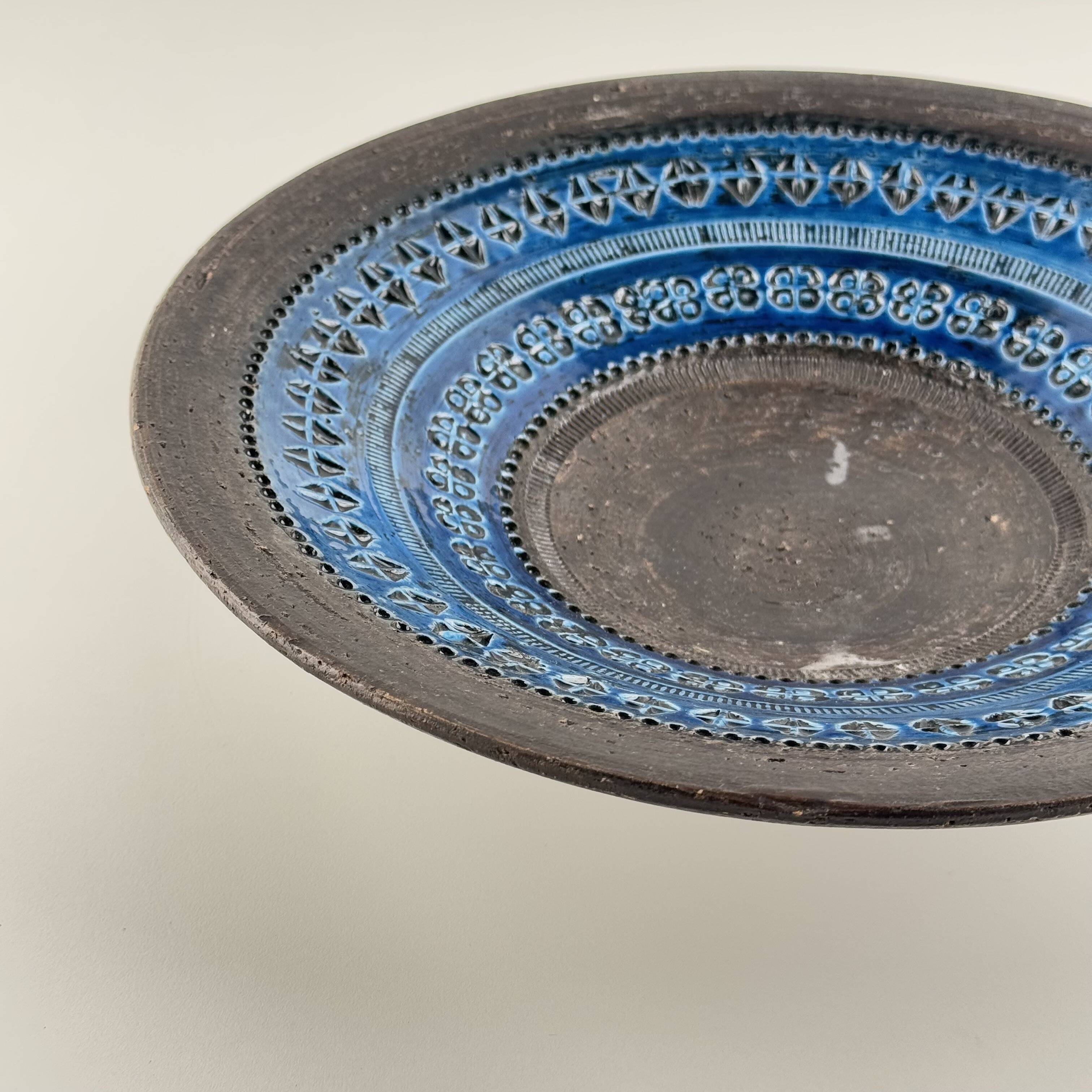 Aldo Londi for Bitossi, Large Centrepiece Bowl, Rimini Blue Series, 1970s