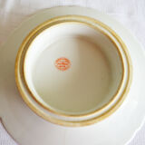 Plat à gateau sur pied fleurs orange