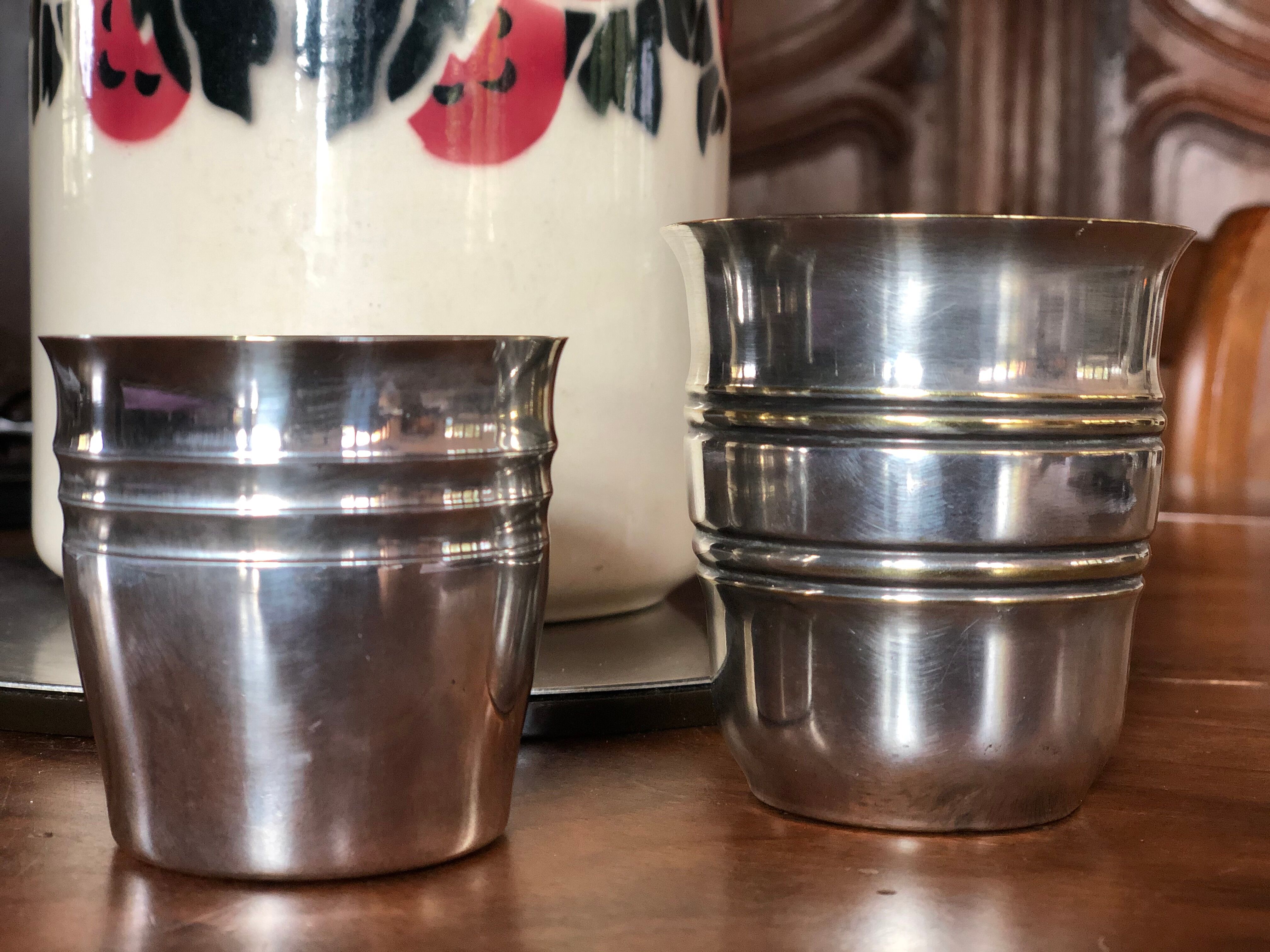 Pair of silver timbales