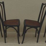 4 old Luterma bistro chairs with patterned seats – Completely refurbished