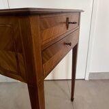 Console marqueterie directoire en acajou