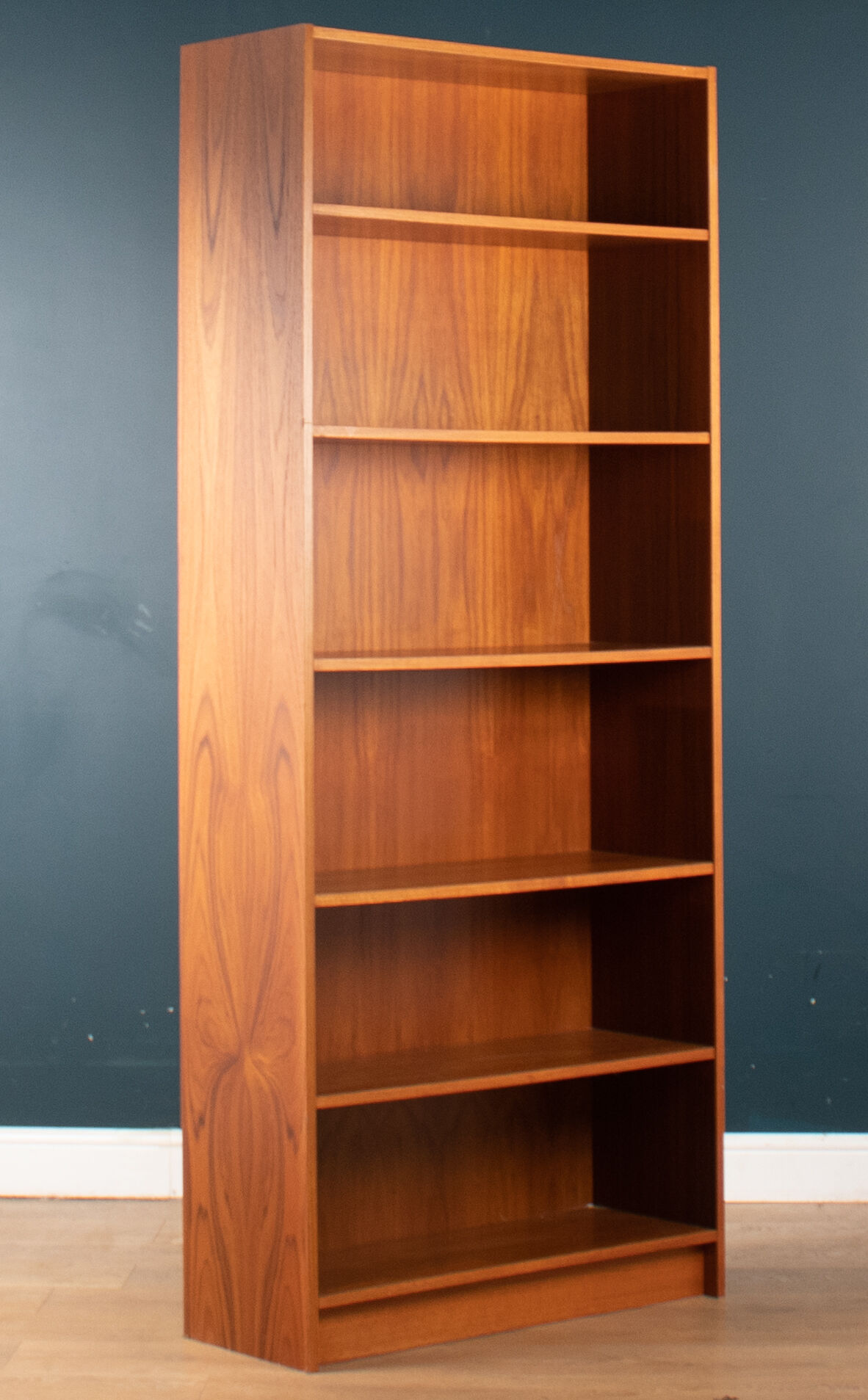 Retro Teak 1960s Danish Full Size Bookcase Shelves