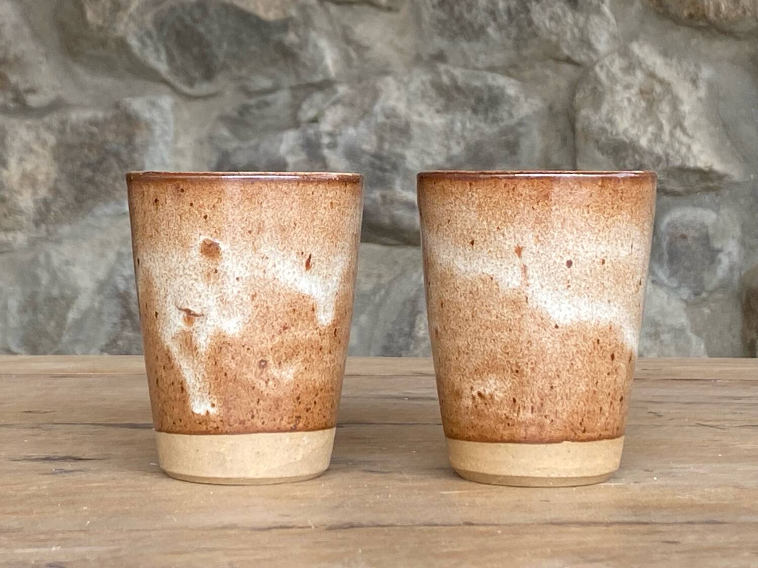 2 stoneware mugs by Roger Jacques