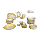 Service of 52 pieces in porcelain kg luneville, daffodil model