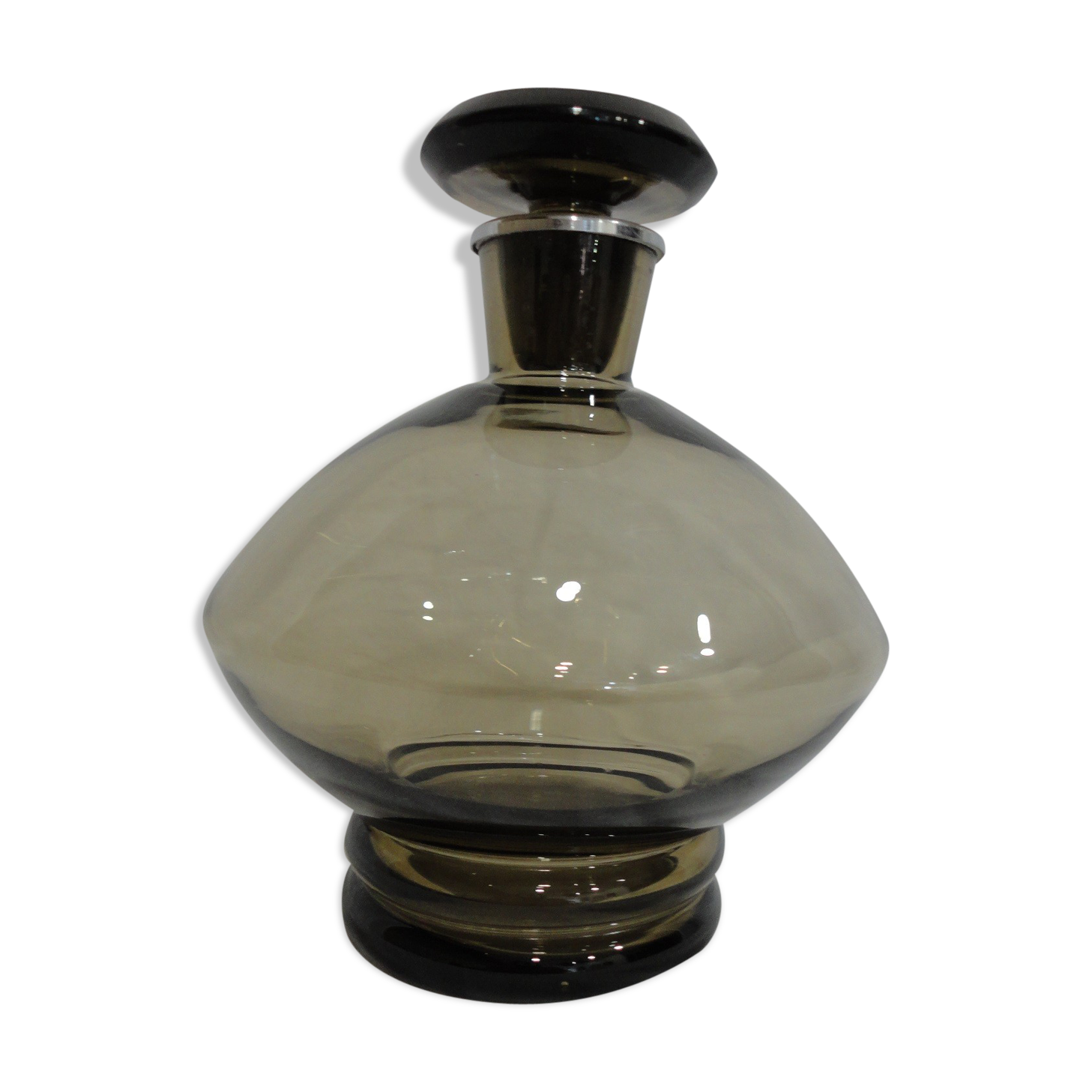 Vintage smoked glass carafe