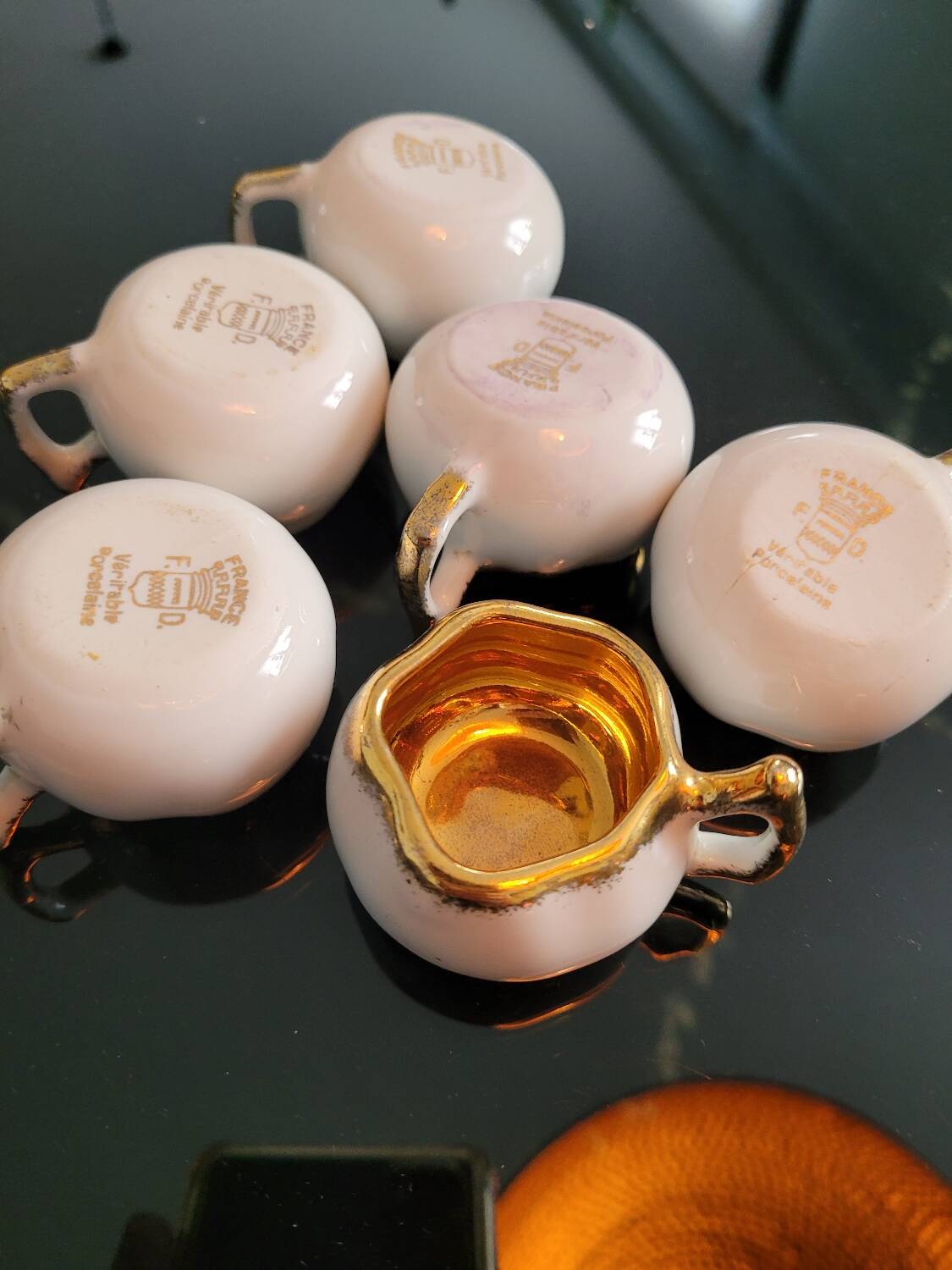 6 old porcelain coffee cups