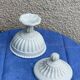 Candy cup in old white opaline, pearl pattern