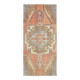 Vintage Turkish Oushak Handmade Wool Cotton Red Runner Rug 99x210