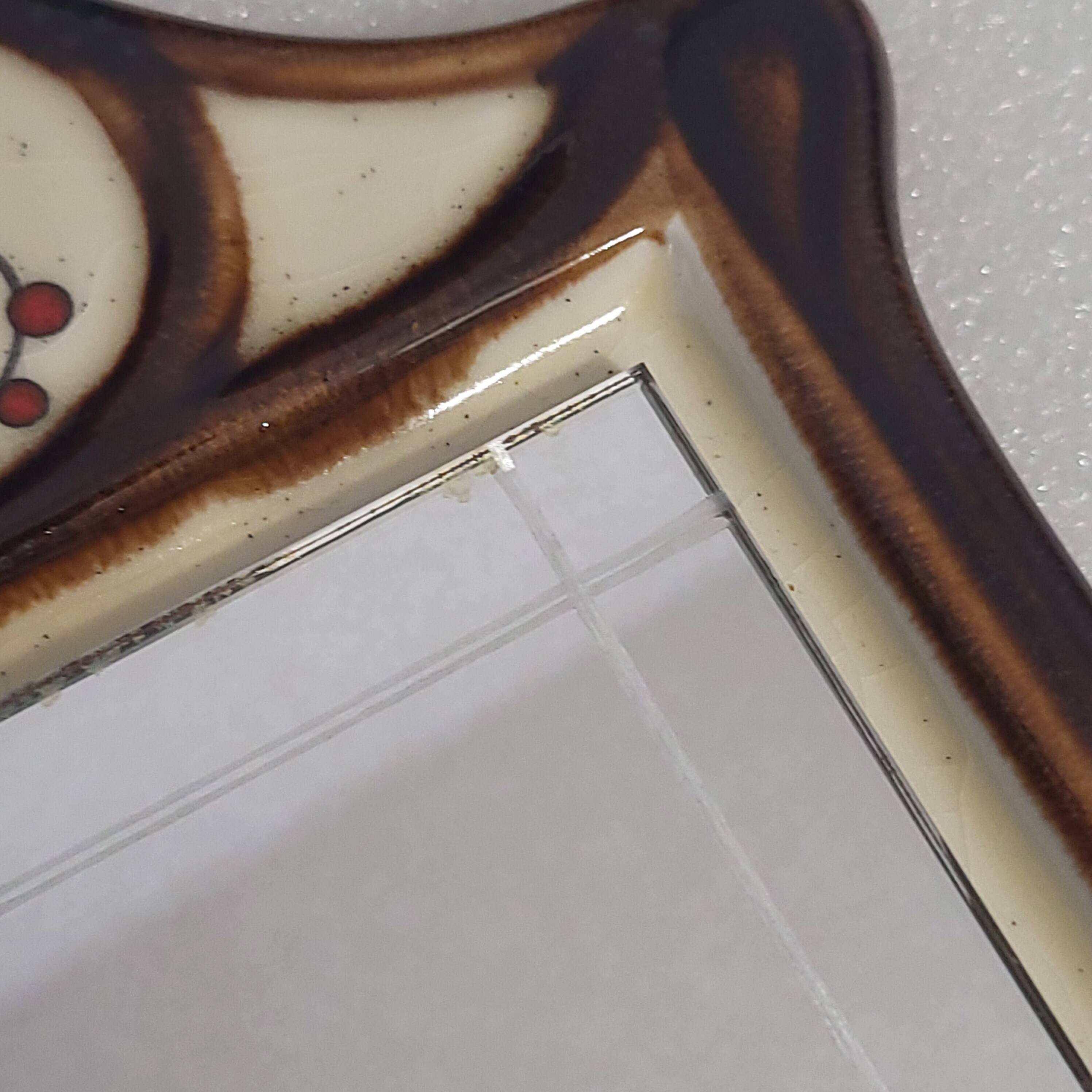 Majolika ceramic mirror, 1950-60