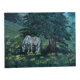 Tableau peinture cheval sur toile ancienne vintage