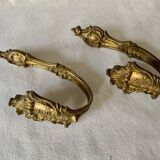 Pair of old gilded bronze curtain tiebacks, late 19th century