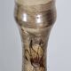 Large La Roue Vallauris ceramic vase, French, beige flower decor, 1975