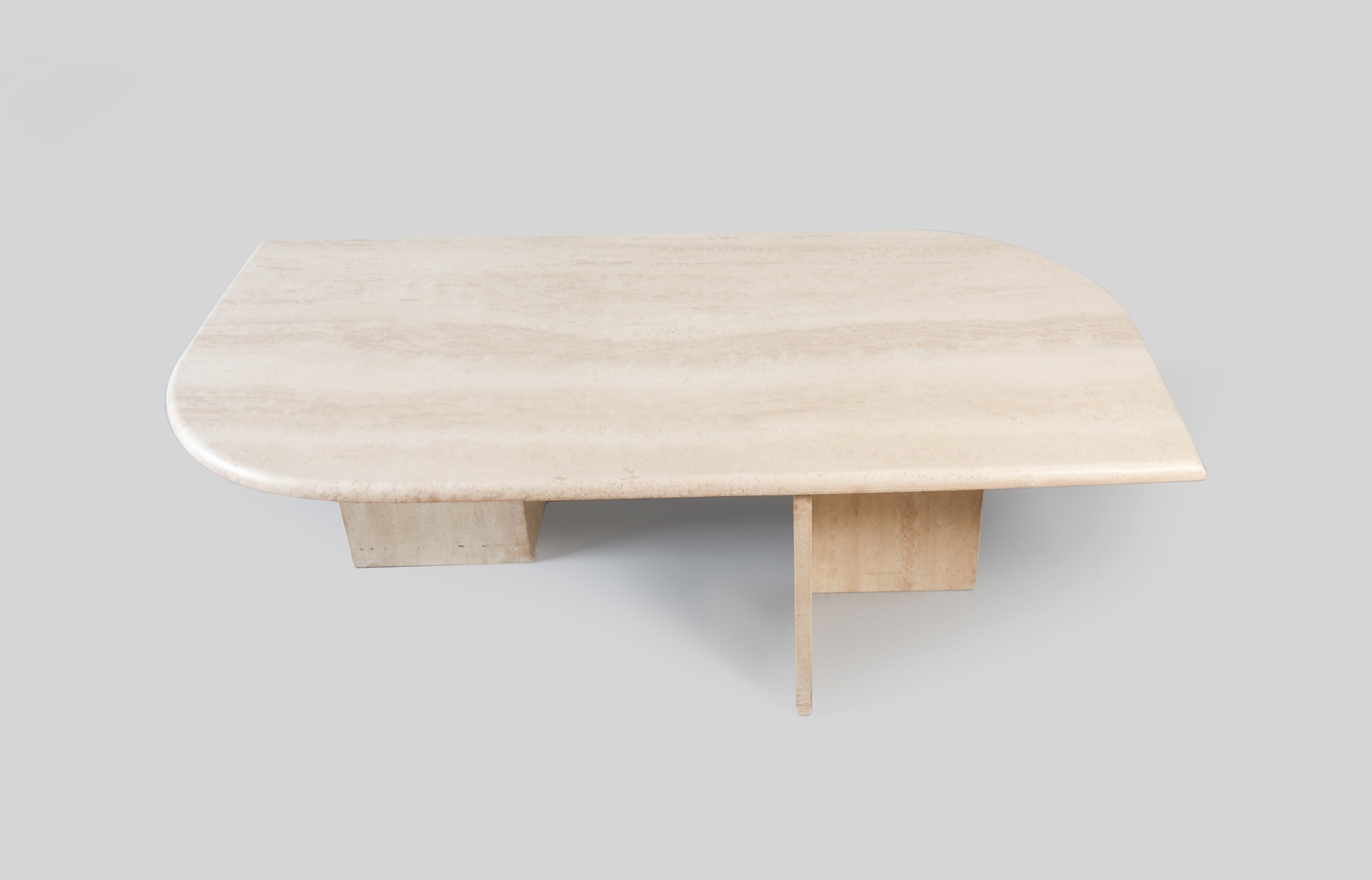 Table basse en travertin vintage