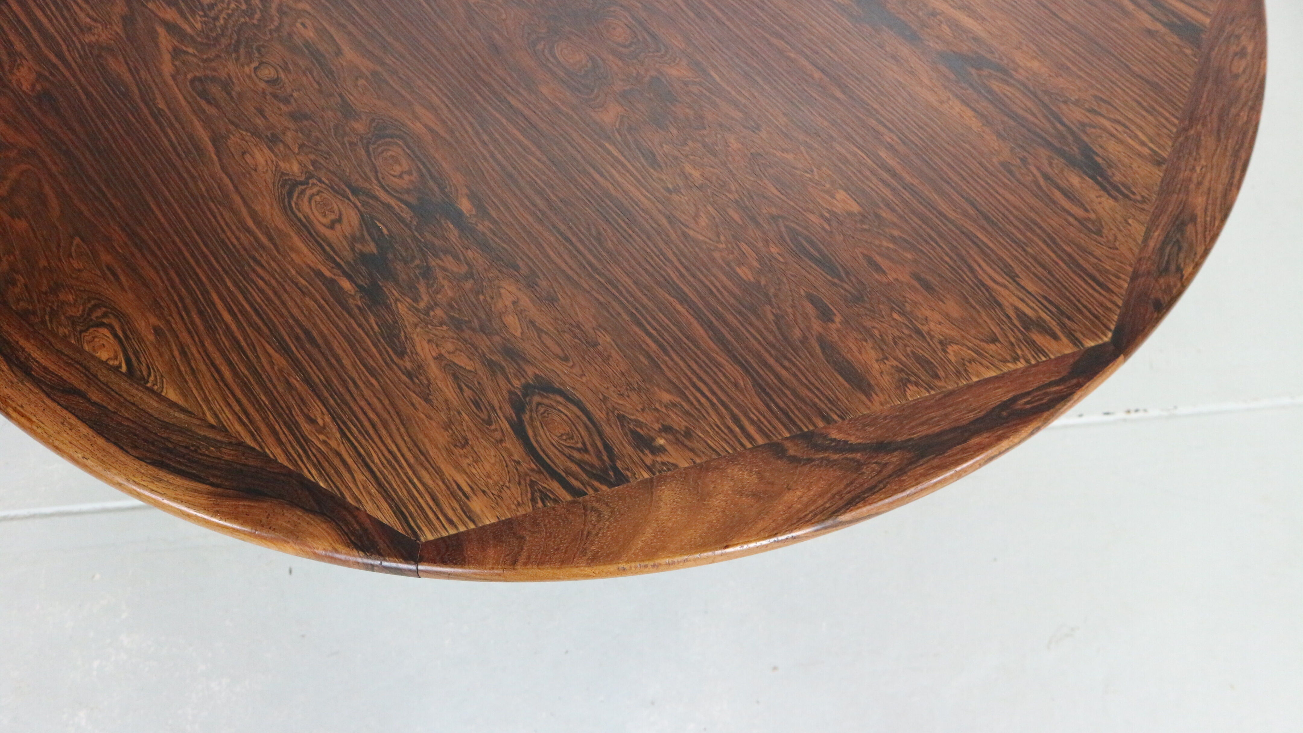 Mid century modern  round rosewood coffee table, 1960s denmark