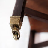 Porte-revue en acajou décoré de laiton de design danois, années 1960