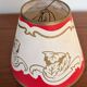 Red and gold conical lampshade
