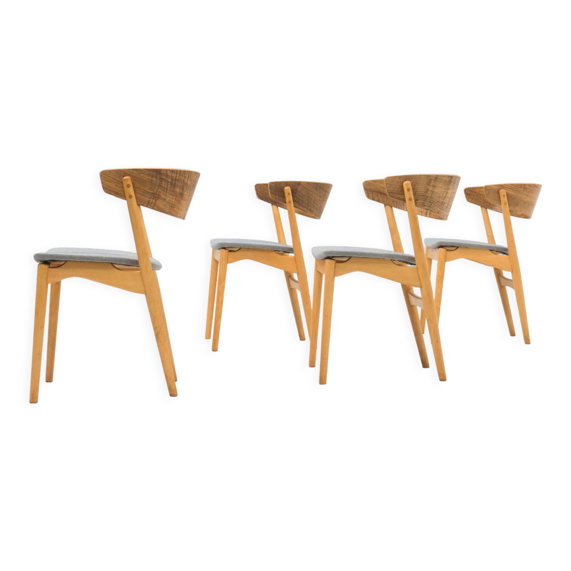 Set of four ‘no. 7’ dining chairs by helge sibast