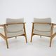 1960s Pair of Oak Armchairs, Czechoslovakia
