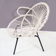 Fauteuil rotin blanc