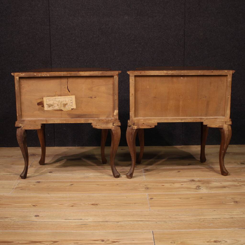 Pair of Venetian bedside tables from the mid-20th century