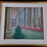 Christian Xapella (1927-2021) - Oil on canvas - Saint Nazaire Cathedral