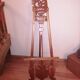 Easel in exotic carved wood, art nouveau style