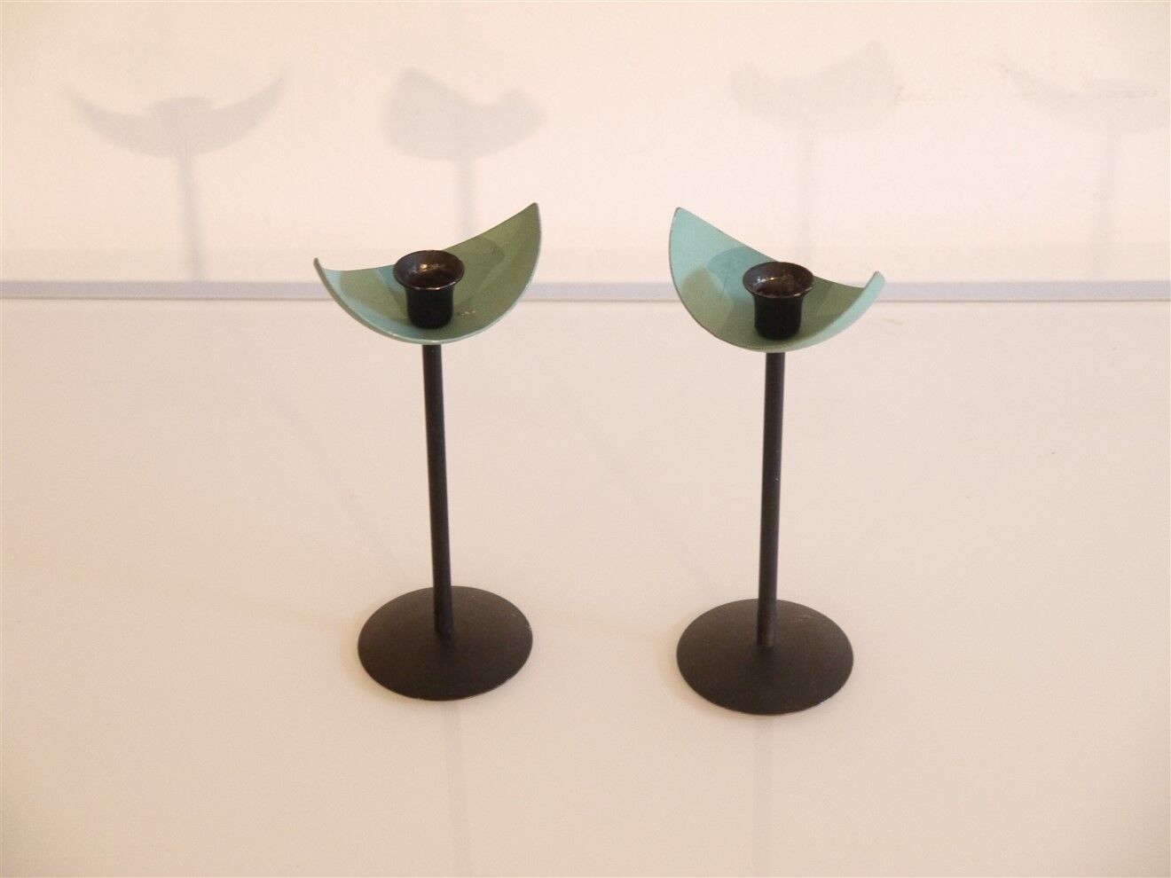 Pair of vintage Scandinavian candle holders 1970