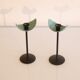 Pair of vintage Scandinavian candle holders 1970