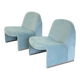 Anonima Castelli Alky armchair in baby blue velvet
