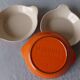 Egg dishes Le Creuset cast iron orange vintage 1970/1980