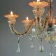 Rezzonico chandelier in Murano glass, 6 arms of light, Venice