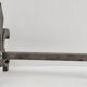 Pair of vintage steel fleur-de-lys andirons