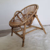 Children's rattan shell chair