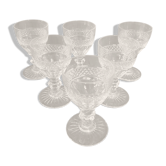 6 glasses of crystal white wine Saint Louis Trianon h 9.8 cm
