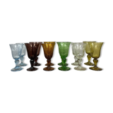 Biot: magnificent series of 12 bubble glasses in 6 different colors