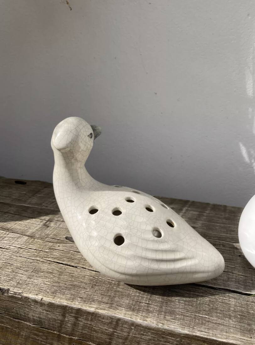 Canard en céramique blanc