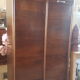Meuble classeur rideau burwood bois et cuir