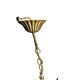 Glass and gold metal pendant light