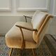 Set of 3 chairs 50s 60s cocktails champagne beige