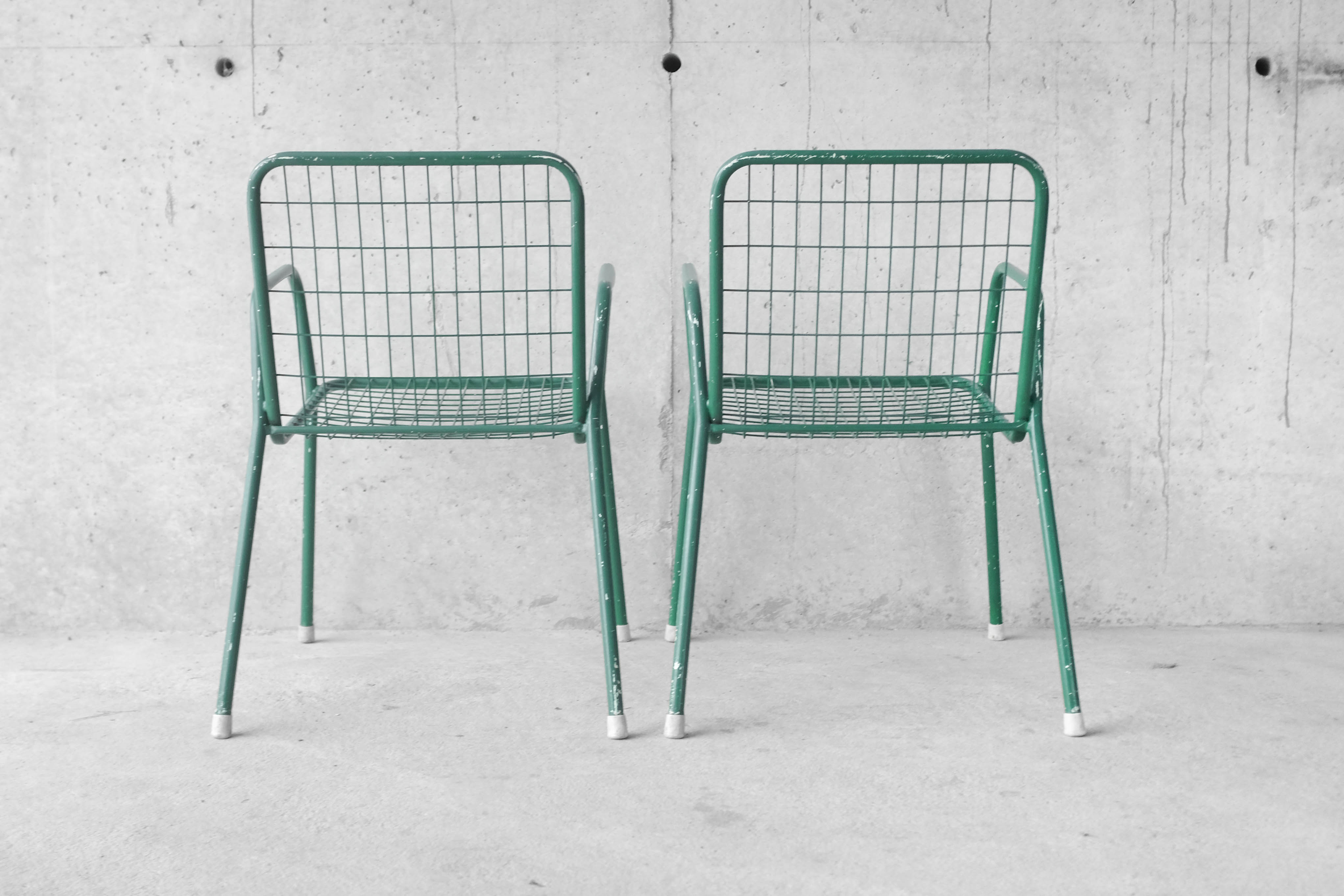 Pair of EMU armchairs, model Rio, green