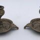 Pair of vintage brass table candlesticks